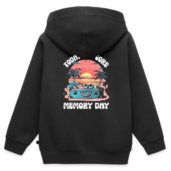 Today Is A Core Memory Day Families Groups - Kids Premium Organic Zip-up Hoodie - black - Back - AI Model Kid Male (0cm)