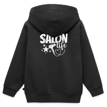 Salon Life Hairdresser Profession Hair - Kids Premium Organic Zip-up Hoodie - black - Back - AI Model Kid Male (0cm)