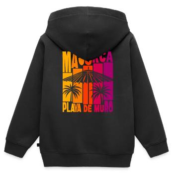 Mallorca Playa De Muro - Kinder Premium Organic Zip Hoodie - Schwarz - Hinten - AI Model Kid Male (0cm)