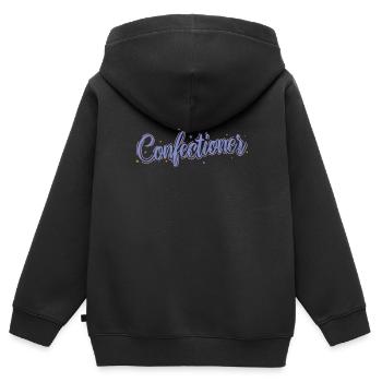 Confectioner Backen Torte - Kinder Premium Organic Zip Hoodie - Schwarz - Hinten - AI Model Kid Male (0cm)