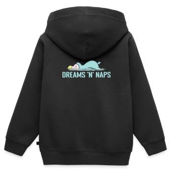 Pyjamas Dreams 'n' Naps Pyjamas - Sweat Premium à capuche zippé enfant bio - noir - Dos - AI Model Kid Male (0cm)