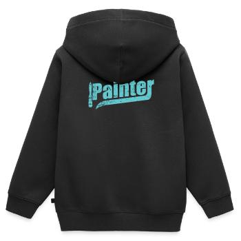 Peintre Profession de peintre - Sweat Premium à capuche zippé enfant bio - noir - Dos - AI Model Kid Male (0cm)
