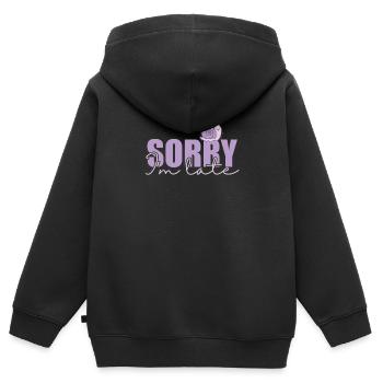 Sorry I'm late Schnecke Tier - Kinder Premium Organic Zip Hoodie - Schwarz - Hinten - AI Model Kid Male (0cm)