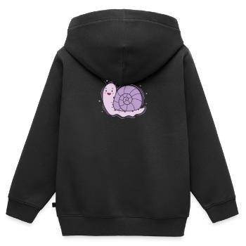 Schnecke Schneckenhaus Tier - Kinder Premium Organic Zip Hoodie - Schwarz - Hinten - AI Model Kid Male (0cm)