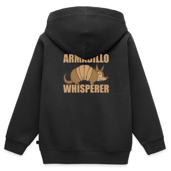 Armadillo Whisperer Mammal Desert - Kids Premium Organic Zip-up Hoodie - black - Back - AI Model Kid Male (0cm)