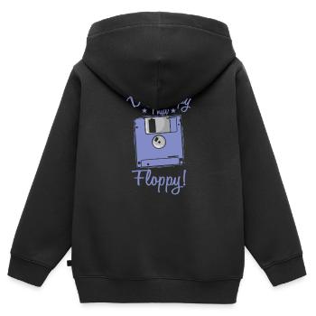 Ne copiez pas ce module de mémoire rétro sur disquette - Sweat Premium à capuche zippé enfant bio - noir - Dos - AI Model Kid Male (0cm)