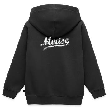Mouse Rodent Cheese Mammal - Kids Premium Organic Zip-up Hoodie - black - Back - AI Model Kid Male (0cm)