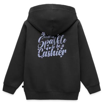 It takes a lot of Sparkle to be a Cashier - Kinder Premium Organic Zip Hoodie - Schwarz - Hinten - AI Model Kid Male (0cm)