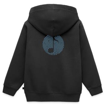 Music Note Music Tone Harmony - Kids Premium Organic Zip-up Hoodie - black - Back - AI Model Kid Male (0cm)