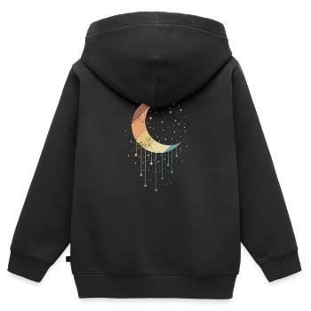 Crescent Astronomy Crater - Kids Premium Organic Zip-up Hoodie - black - Back - AI Model Kid Male (0cm)