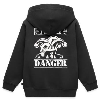 Cowboy - Kinder Premium Organic Zip Hoodie - Schwarz - Hinten - AI Model Kid Male (0cm)