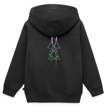 Lavendel Garten Pflanze Duft - Kinder Premium Organic Zip Hoodie - Schwarz - Hinten - AI Model Kid Male (0cm)