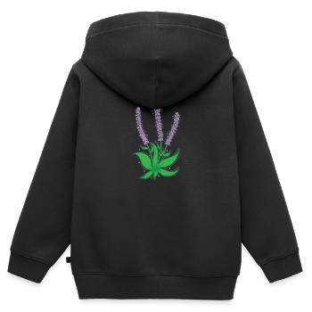 Pflanze Lavendel Garten Duft Kräuter - Kinder Premium Organic Zip Hoodie - Schwarz - Hinten - AI Model Kid Male (0cm)