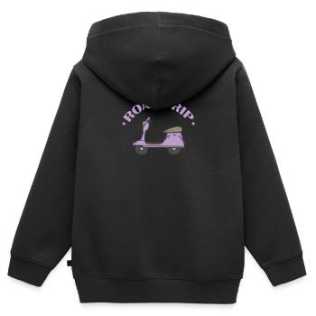 Road Trip Roller Abenteuer Reise - Kinder Premium Organic Zip Hoodie - Schwarz - Hinten - AI Model Kid Male (0cm)