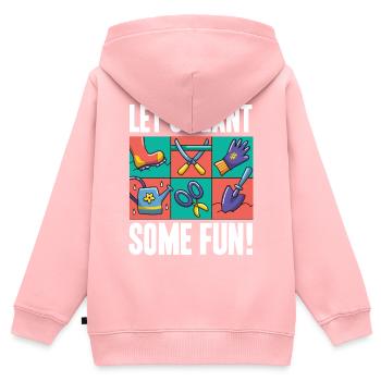 Landschaftsbau Landschaftsgärtner Gärtner Geschenk - Kinder Premium Organic Zip Hoodie - Rosa - Hinten - AI Model Kid Female (0cm)