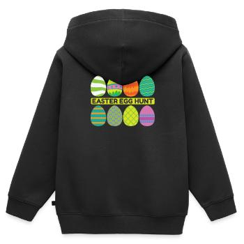 Easter Egg hunt Frühlingsanfang - Kinder Premium Organic Zip Hoodie - Schwarz - Hinten - AI Model Kid Male (0cm)