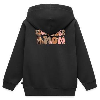 Leonberger Groovy Leonberger Mom - Kinder Premium Organic Zip Hoodie - Schwarz - Hinten - AI Model Kid Male (0cm)
