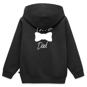 I love dad - Kinder Premium Organic Zip Hoodie - Schwarz - Hinten - AI Model Kid Male (0cm)