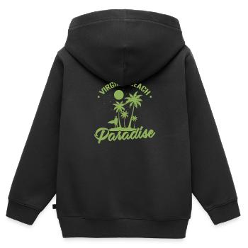 Virginia Beach Paradise Virginia Stadt in den USA - Kinder Premium Organic Zip Hoodie - Schwarz - Hinten - AI Model Kid Male (0cm)