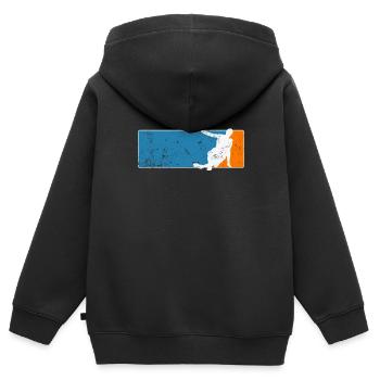 Breakdance Hip-Hop Tanz - Kinder Premium Organic Zip Hoodie - Schwarz - Hinten - AI Model Kid Male (0cm)