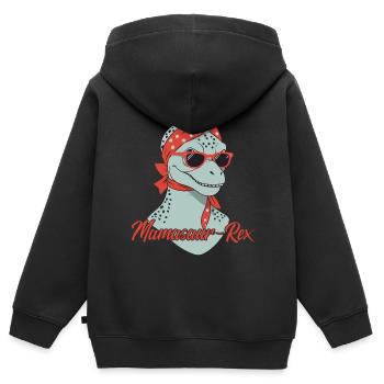 Mamasaur Rex drôle dinosaure mère Style - Sweat Premium à capuche zippé enfant bio - noir - Dos - AI Model Kid Male (0cm)
