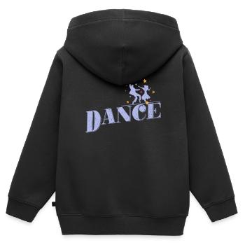 Tanzpaar "Dance" - Kinder Premium Organic Zip Hoodie - Schwarz - Hinten - AI Model Kid Male (0cm)