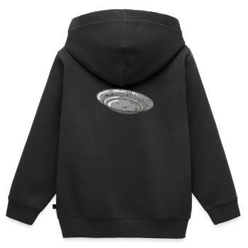 Auge sécurisée pour la recherche - Sweat Premium à capuche zippé enfant bio - noir - Dos - AI Model Kid Male (0cm)