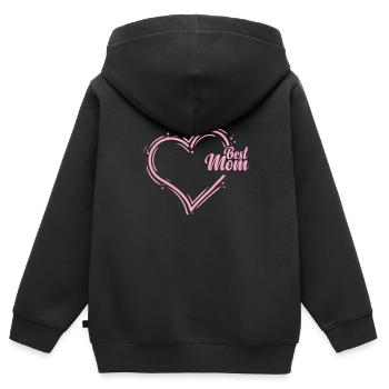 Best Mom Muttertag Mami - Kinder Premium Organic Zip Hoodie - Schwarz - Hinten - AI Model Kid Male (0cm)