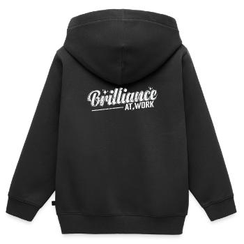 L’éclat au travail - Sweat Premium à capuche zippé enfant bio - noir - Dos - AI Model Kid Male (0cm)
