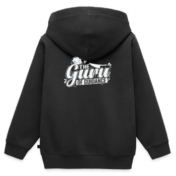 The Guru of Guidance - Kinder Premium Organic Zip Hoodie - Schwarz - Hinten - AI Model Kid Male (0cm)