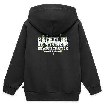 Bachelor of Business Administration Geschäftsführu - Kinder Premium Organic Zip Hoodie - Schwarz - Hinten - AI Model Kid Male (0cm)