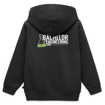 Bachelor of Engineering Technik und Design - Kinder Premium Organic Zip Hoodie - Schwarz - Hinten - AI Model Kid Male (0cm)