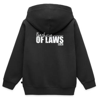 Bachelor of Laws Rechtsprinzipien - Kinder Premium Organic Zip Hoodie - Schwarz - Hinten - AI Model Kid Male (0cm)