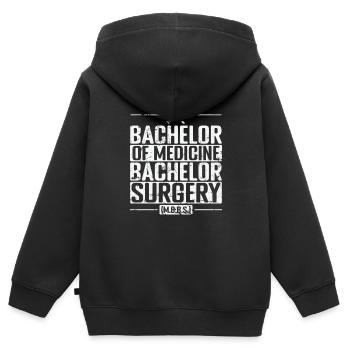 Bachelor of Medicine, Bachelor of Surgery Medizin - Kinder Premium Organic Zip Hoodie - Schwarz - Hinten - AI Model Kid Male (0cm)