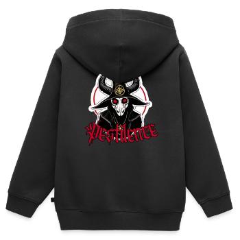 Okkulter Pest Priester - Kinder Premium Organic Zip Hoodie - Schwarz - Hinten - AI Model Kid Male (0cm)
