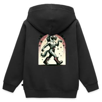 Zombie Einhorn Undead Mystical Creature - Kinder Premium Organic Zip Hoodie - Schwarz - Hinten - AI Model Kid Male (0cm)