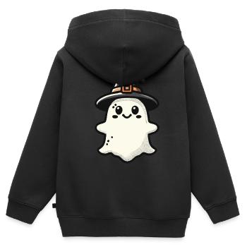 Lustiger Hexen Geist Gespenstische Party - Kinder Premium Organic Zip Hoodie - Schwarz - Hinten - AI Model Kid Male (0cm)