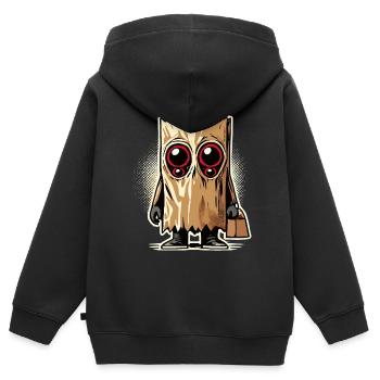 Gespenstische Party Lustiges Halloween Streetwear - Kinder Premium Organic Zip Hoodie - Schwarz - Hinten - AI Model Kid Male (0cm)