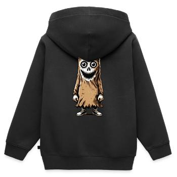 Gespenstische Party Lustiges Halloween Streetwear - Kinder Premium Organic Zip Hoodie - Schwarz - Hinten - AI Model Kid Male (0cm)