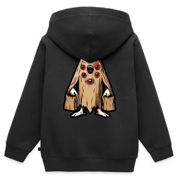 Gespenstische Party Trick Or Treat Halloween - Kinder Premium Organic Zip Hoodie - Schwarz - Hinten - AI Model Kid Male (0cm)