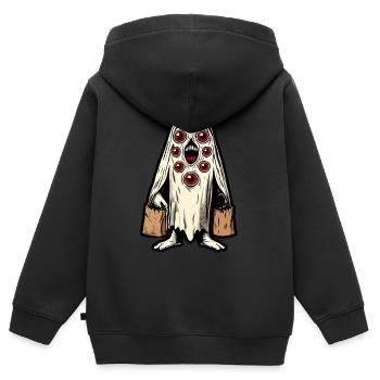 Gespenstische Party Trick Or Treat Halloween - Kinder Premium Organic Zip Hoodie - Schwarz - Hinten - AI Model Kid Male (0cm)