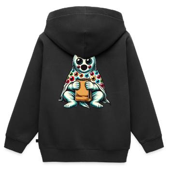 Gespenstische Party Lustiges Halloween - Kinder Premium Organic Zip Hoodie - Schwarz - Hinten - AI Model Kid Male (0cm)