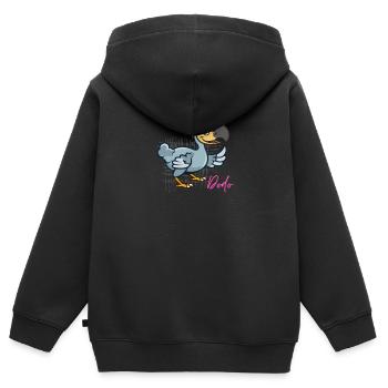 friendly dodo - Kids Premium Organic Zip-up Hoodie - black - Back - AI Model Kid Male (0cm)