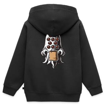 Gespenstische Party Lustiges Halloween Streetwear - Kinder Premium Organic Zip Hoodie - Schwarz - Hinten - AI Model Kid Male (0cm)