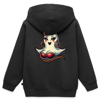 Funny Glamour Ghoul Flashy Halloween - Kids Premium Organic Zip-up Hoodie - black - Back - AI Model Kid Male (0cm)
