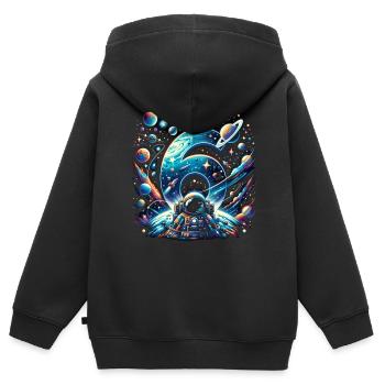 Astronaut 6. Geburtstag Weltraum Jungen 6 Jahre - Kinder Premium Organic Zip Hoodie - Schwarz - Hinten - AI Model Kid Male (0cm)