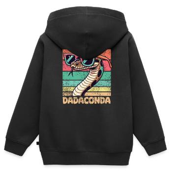 Dadaconda Vatertag bester Papa Anakonda Anakonda - Kinder Premium Organic Zip Hoodie - Schwarz - Hinten - AI Model Kid Male (0cm)
