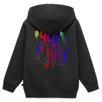 Independence Day USA Amerika 4th July Geschenk - Kinder Premium Organic Zip Hoodie - Schwarz - Hinten - AI Model Kid Male (0cm)
