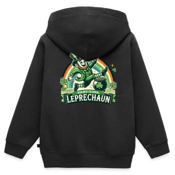 St. Patrick's Day Part-Time Leprechaun - Kids Premium Organic Zip-up Hoodie - black - Back - AI Model Kid Male (0cm)