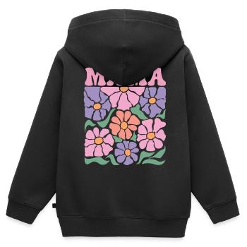 Mama - Kinder Premium Organic Zip Hoodie - Schwarz - Hinten - AI Model Kid Male (0cm)